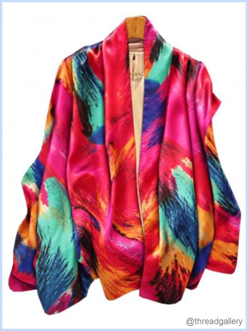 Lightweight Floral Satin Shawl Scarf 70x35 Inch Silk-Feel Wrap
